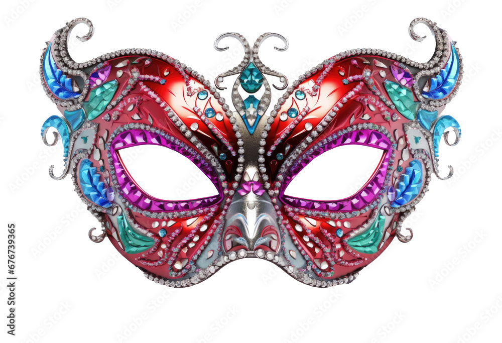 Venetian carnival mask on transparent background