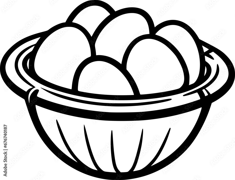 outline illustration of egg in the nest for coloring page outline illustration of egg in the nest for coloring page
