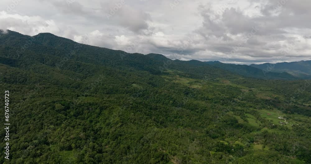 Aerial drone of jungle and mountains in Sumatra, Indonesia. Aerial drone of jungle and mountains in Sumatra, Indonesia.