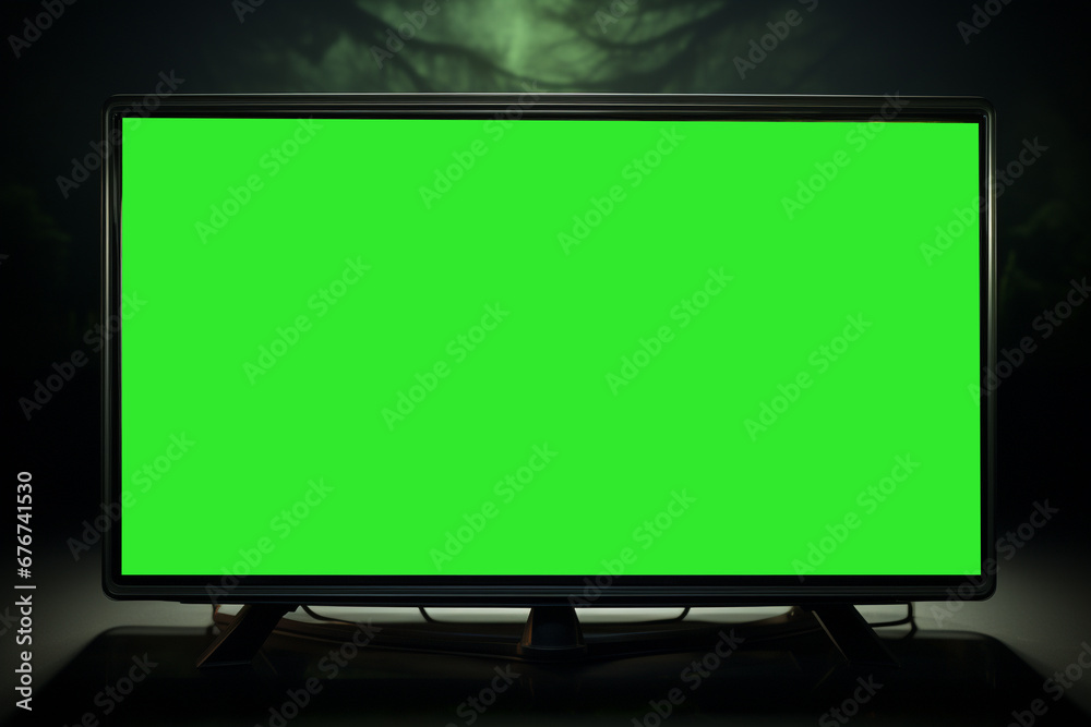 Green screen monitor. Green screen monitor.