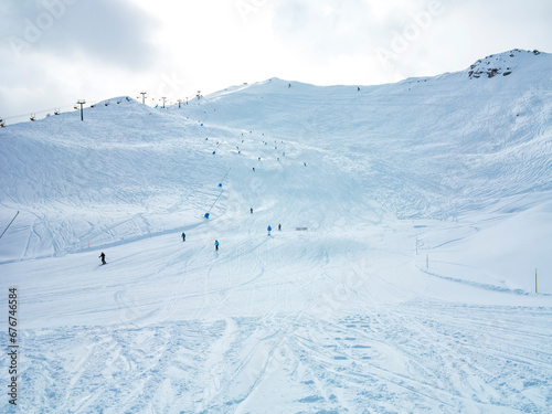 Ski slopes in Pila Ski resort © Nikokvfrmoto