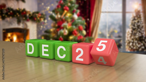 Feliz Natal, Caixas com data, 25 de dezembro - English