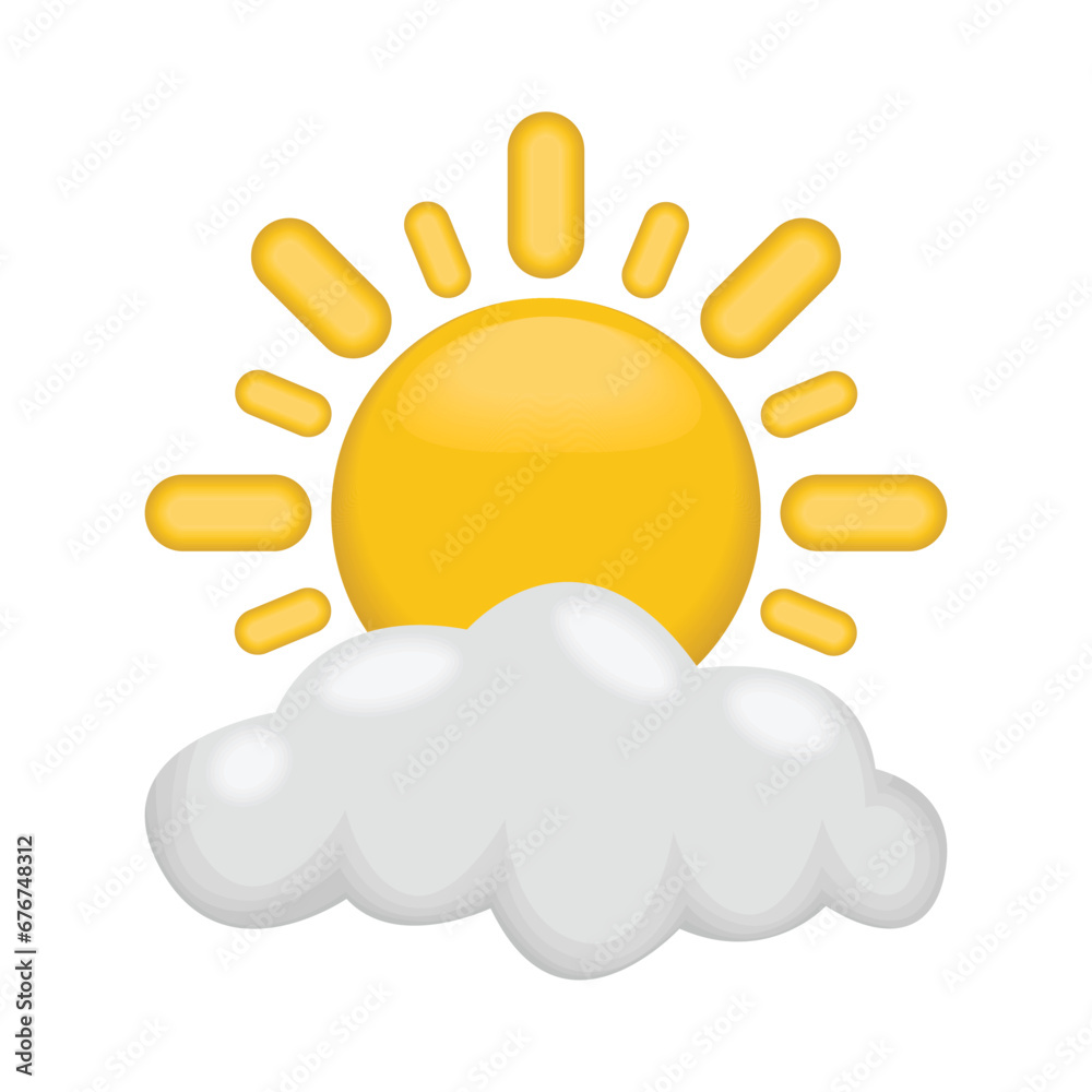 sun and cloud illustration