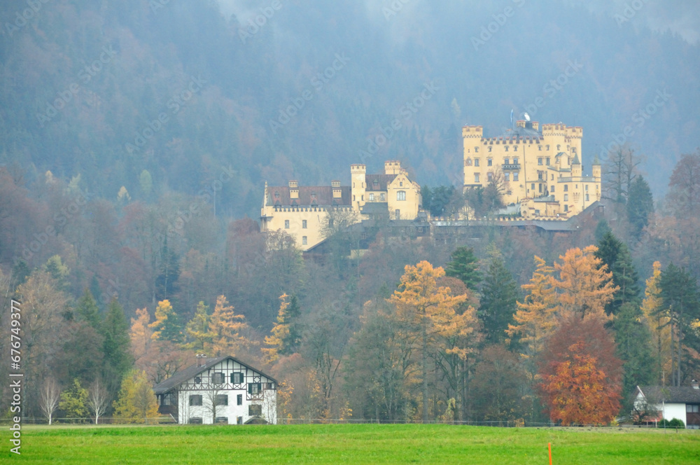 Obraz premium European castle on the hill