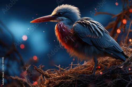 heron on a branch © nataliya_ua