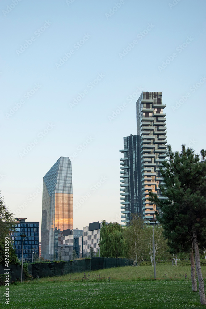 Modern skyscrapers in Milan, Porta Nuova district, Italy