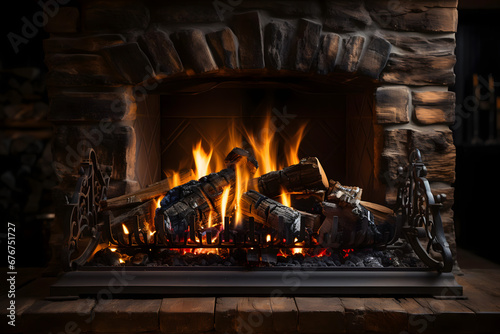 fireplace with burning logs, fireplace with burning wood, fireplace background 