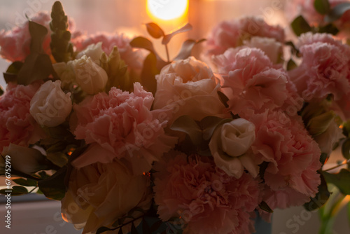 bouquet of flowers in soft light