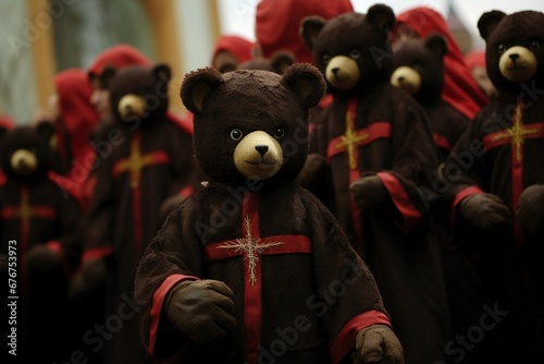Satanic ritual teddy bears Palm Sunday Celebrates Jesus' triumphal entry into Jerusalem photo