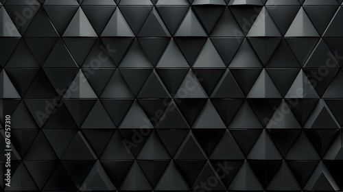 Dynamic Pattern of anthracite Triangles. Futuristic Wallpaper
