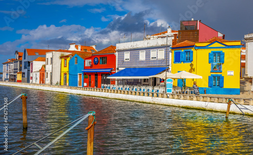 Cais dos Botirões na Ria de Aveiro. Cidade de Aveiro. 
