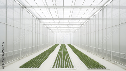 Greenhouses with proper climate control for cultivation throughout all seasons. © Phichet1991