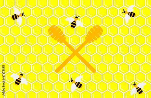 Background of honeycomb