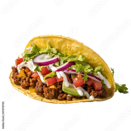 taco, mexican food with transparent background