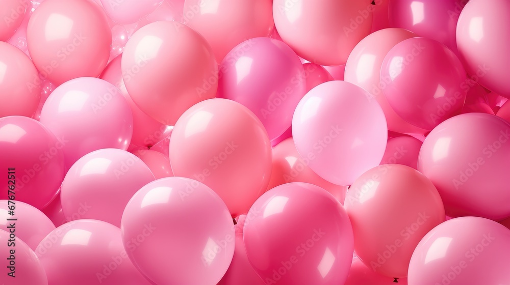 Dive into delight! A background adorned with pink balloons, joyous and celebratory. Invest in stocks that capture the lively essence of festivities.