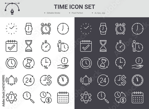 Time Editable icon set