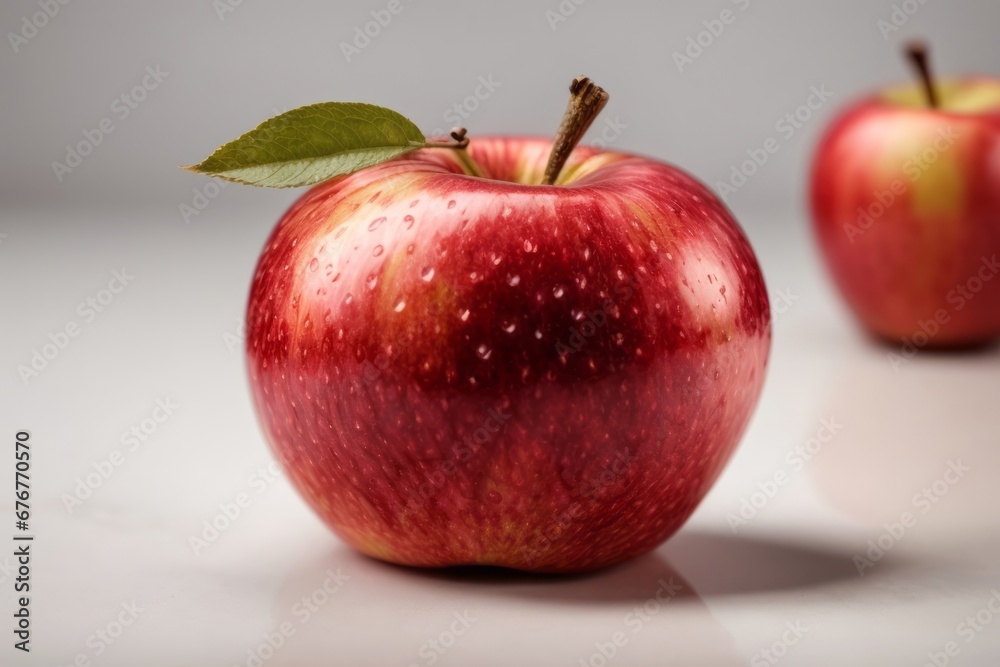 Assorted Fresh Juicy Delicious Red Apples on White Background Assorted Fresh Juicy Delicious Red Apples on White Background
