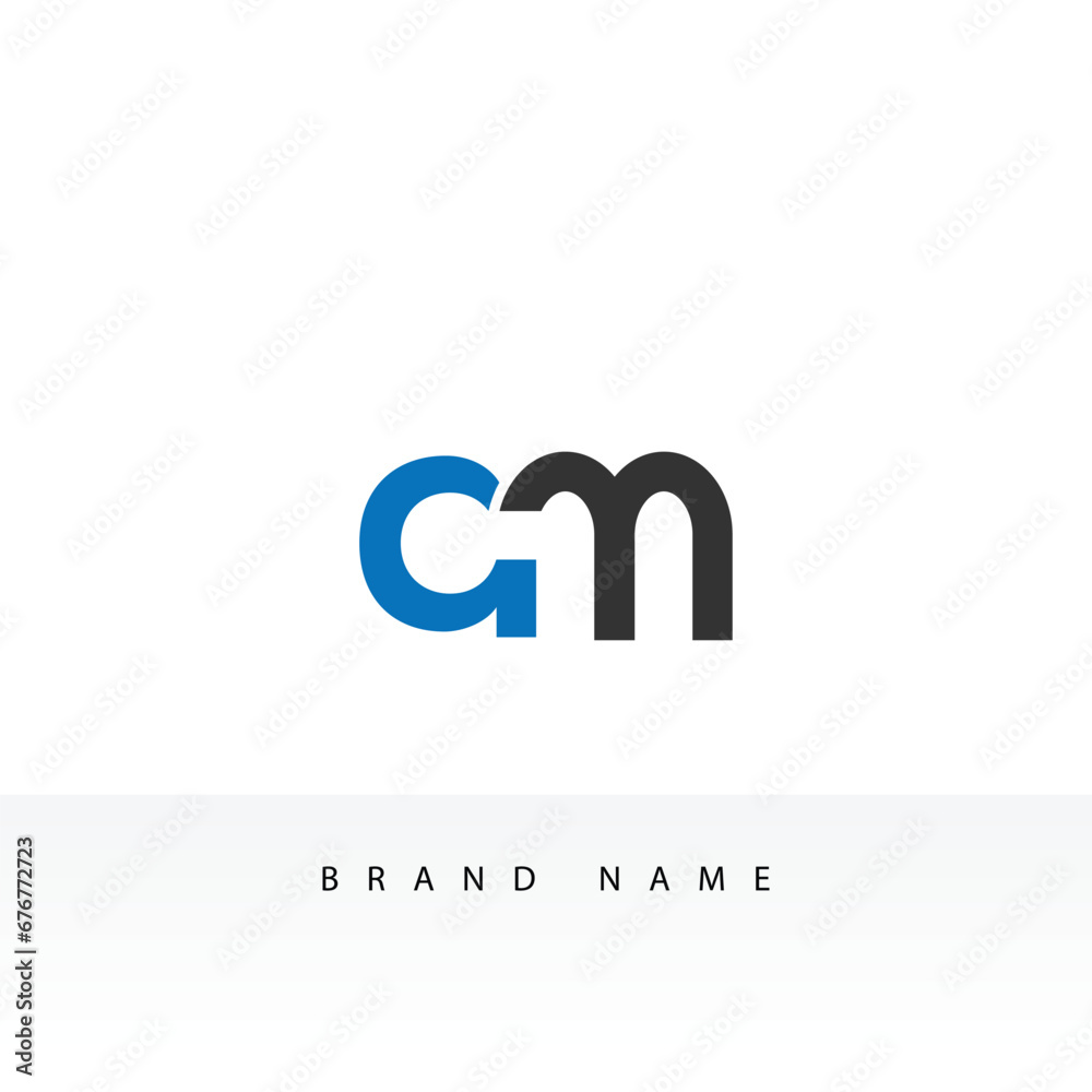 Abstract Letter AM Logo Design. Creative AM Letter Vector Illustration on Black Background. Abstract Letter AM Logo Design. Creative AM Letter Vector Illustration on Black Background.