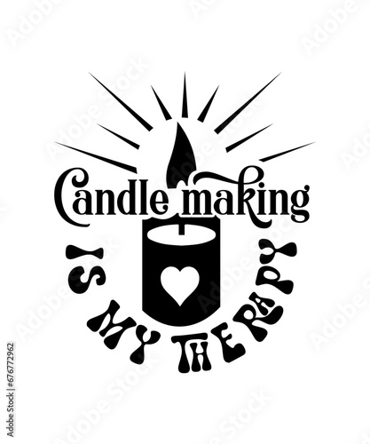 candle making is my therapy svg