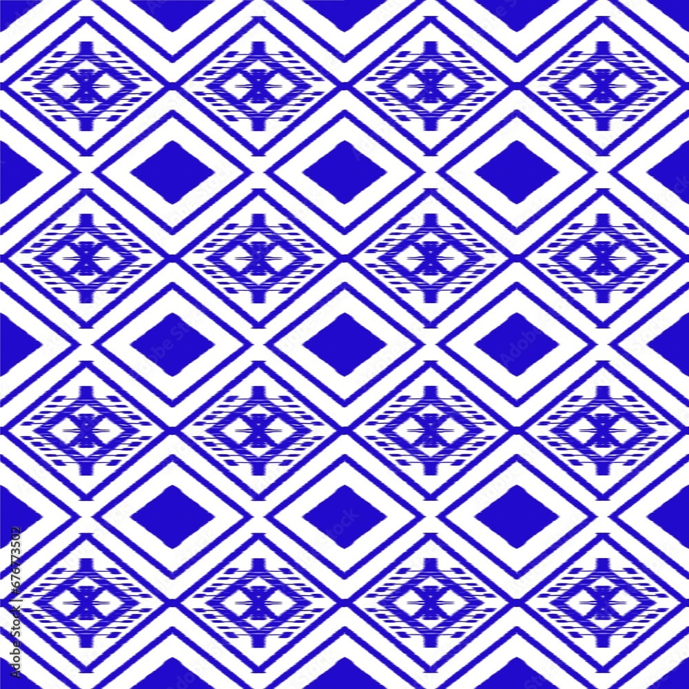 Obraz premium Seamless traditional background design, Ethnic pattern design, ikat pattern for background or wallpaper. textile,wallpaper, carpet, cushion, quilt,clothing, wrapping, Batik