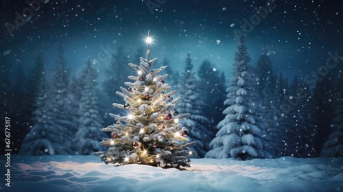 christmas tree and snow © Rafa