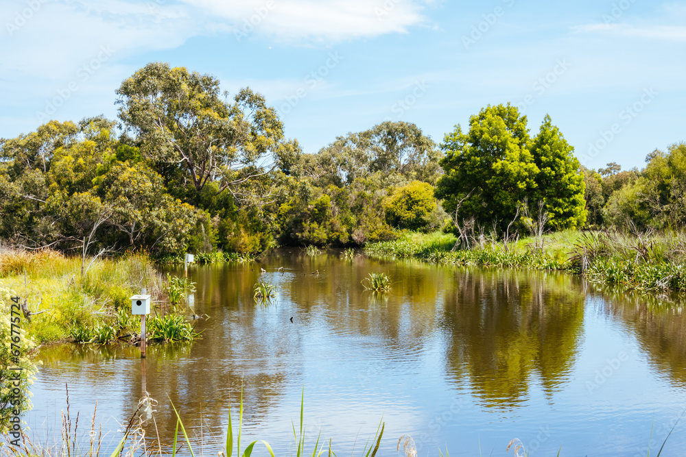 Fototapeta premium Coolart Wetlands and Homestead in Somers, Australia