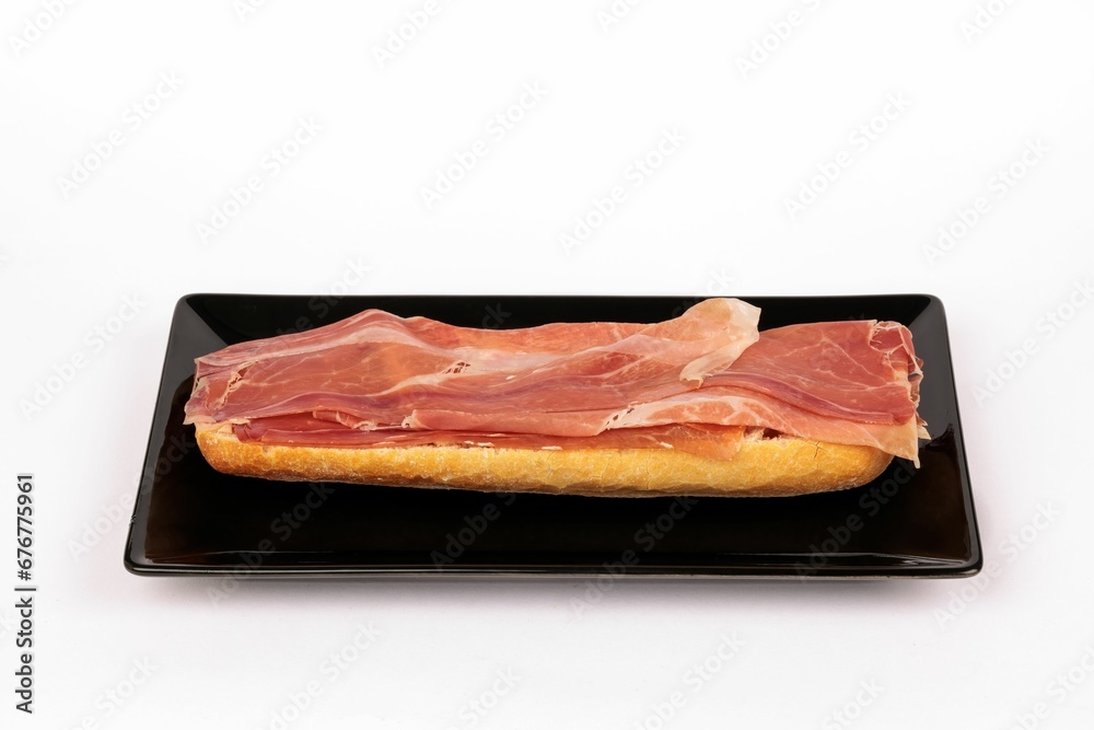 AI-generated illustration of a slice of bread with ham