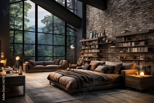 A modern bedroom interior design idea © Photo Designer 4k