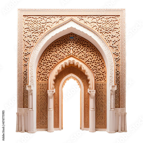 Mihrab, transparent background, isolated image, generative AI
 photo