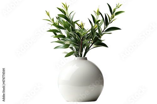 3D illustration of Ficus Robusta in a basket isolated on PNG Background. Generative Ai.