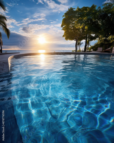 surface of blue swimming pool,background of water in swimming pool