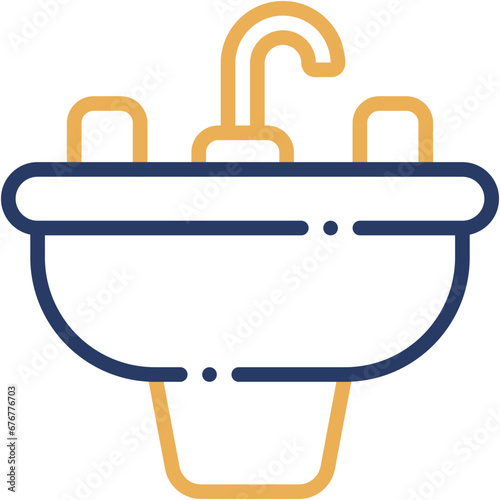 Vector Icon Sink, Bathroom, Plumbing, Washbasin, Hygiene, Washing