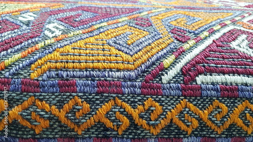 Anatolian hand knitting. Region Anatolia pillow pattern  rug pattern