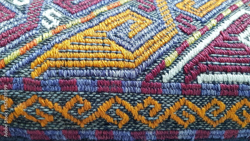 Anatolian hand knitting. Region Anatolia pillow pattern, rug pattern