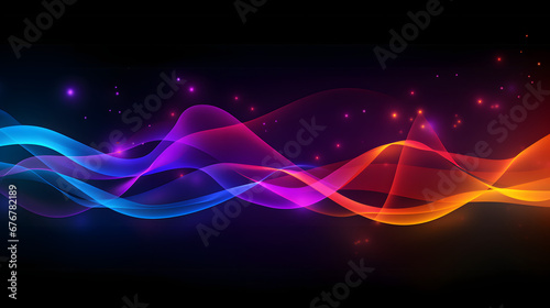 Wallpaper Mural abstract background with glowing lines Torontodigital.ca