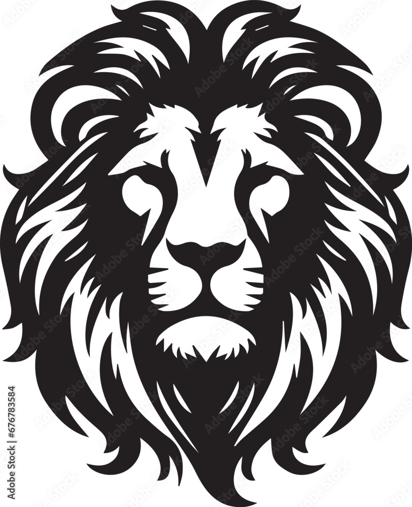 Lion Head Silhouettes SVG EPS PNG