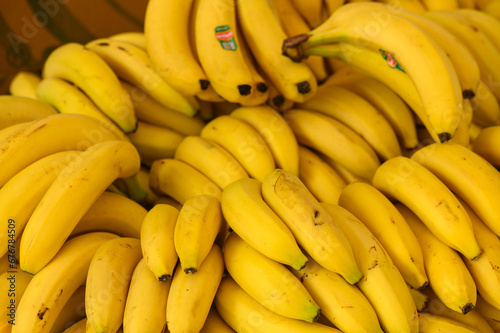 beautiful fresh bananas in a pile at a local market in the mediterranean 1