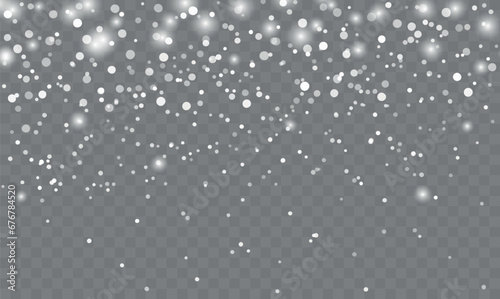 Snowfall Winter vector illustration on isolated background.