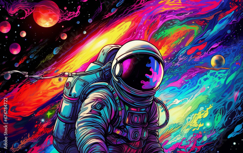 Unleashing the Cosmic Color Psychedelia: A Journey into the Vibrant World of 90s Art and Culture Generated AI