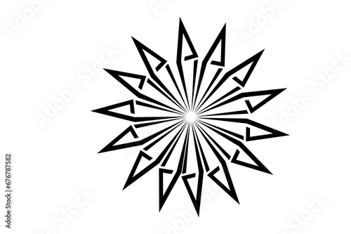 Sun Ornament With Transparent Background