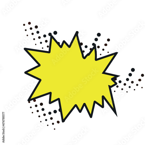  empty comic speech bubbles with halftone 