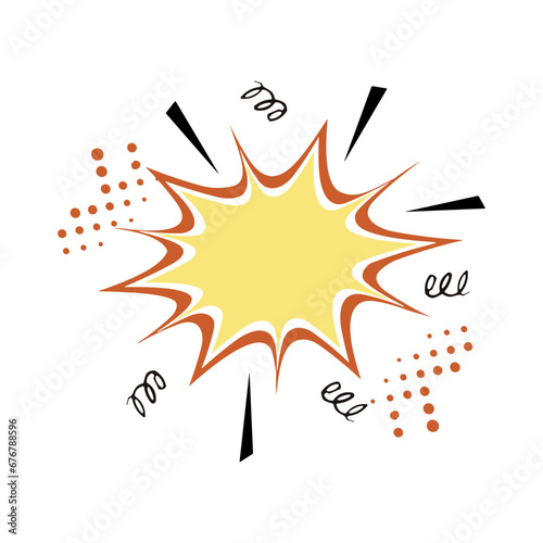  empty comic speech bubbles with halftone 