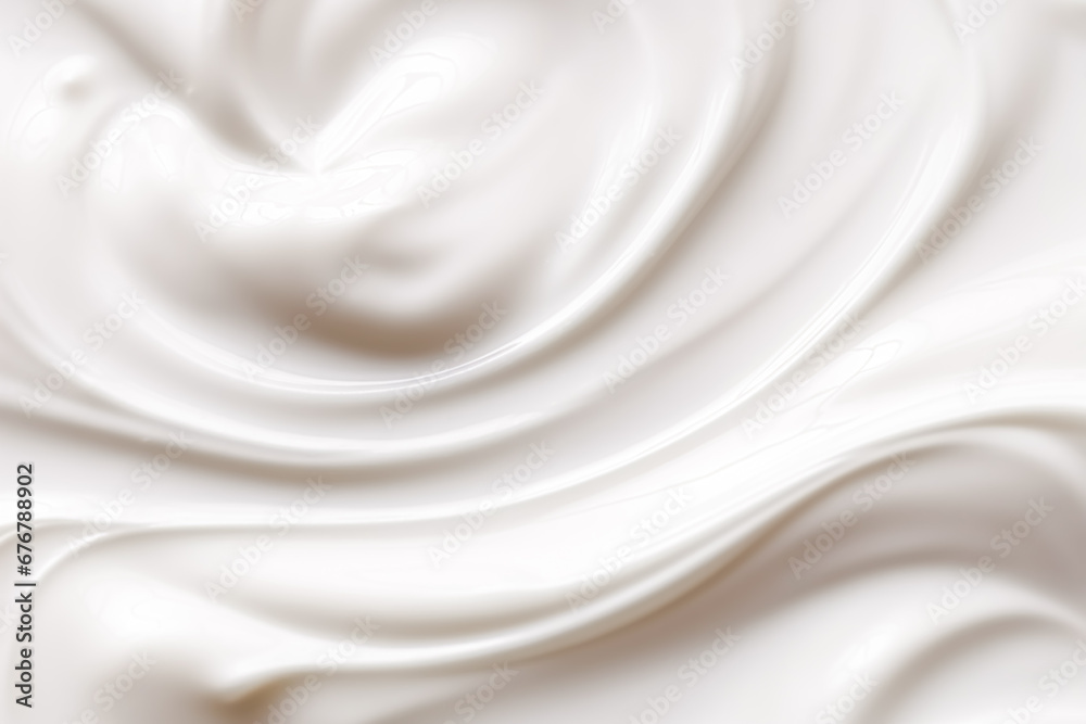 Fototapeta premium Skincare, cosmetics and beauty product, pure white cream lotion texture as abstract background, generative ai