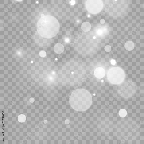 Заголовок White sparks and golden stars glitter special light effect. Vector sparkles on transparent background. Christmas abstract pattern. Sparkling magic dust particles 