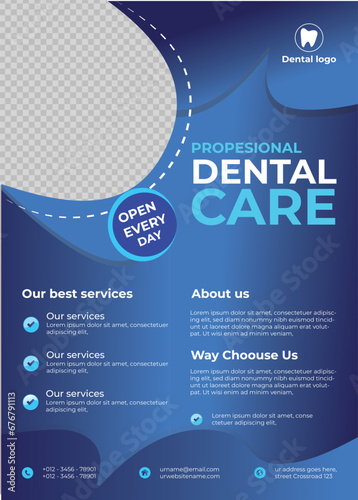 medical clinic health services flayer template