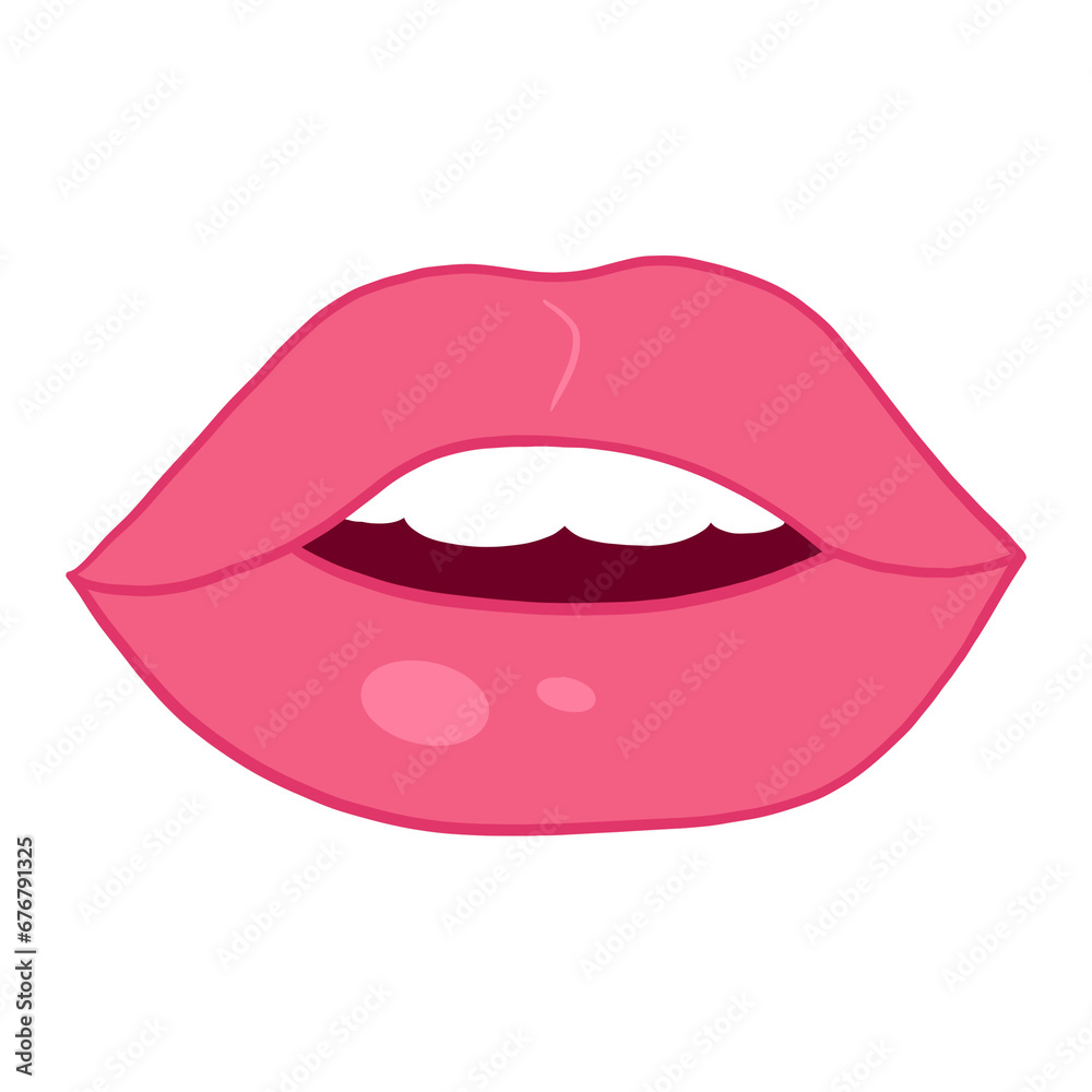 Pink Sexy Lips Illustration