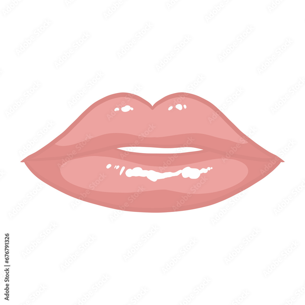 Nude Glossy Lips