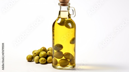 A Photo of a bottle of olive oil studio lighting Ai generative