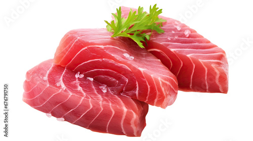 Delicious tuns sashimi cut out