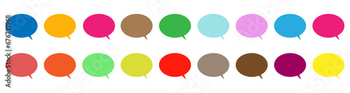 Speech Bubble icon set. Talk bubbles. Cloud speech bubbles collection..
